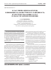 Научная статья на тему 'Классификация факторов, влияющих на конкурентоустойчивость в системе оказания услуг в области здравоохранения'