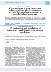 Научная статья на тему 'Организация и регулирование бухгалтерского учета субъектов малого предпринимательства в современных условиях'