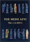 Научный журнал по истории и археологии,философии, этике, религиоведению,искусствоведению, 'Vox medii aevi'