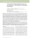 Научная статья на тему 'A cascade of thermophilic enzymes as an approach to the synthesis of modified nucleotides'