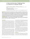 Научная статья на тему 'A MONOIODOTYROSINE CHALLENGE TEST IN A PARKINSON’S DISEASE MODEL'