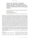 Научная статья на тему 'A nerve growth factor dipeptide mimetic stimulates neurogenesis and synaptogenesis in the hippocampus and striatum of adult rats with focal cerebral ischemia'