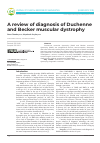 Научная статья на тему 'A review of diagnosis of Duchenne and Becker muscular dystrophy'