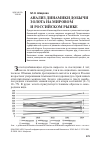 Научная статья на тему 'Анализ динамики добычи золота на мировом и российском рынке'