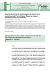 Научная статья на тему 'Анализ факторов, влияющих на занятость населения в Республике Крым в новых экономических условиях'