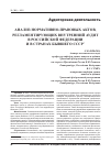 Научная статья на тему 'Анализ нормативно-правовых актов, регламентирующих внутренний аудит в Российской Федерации и в странах бывшего СССР'