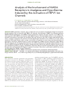 Научная статья на тему 'ANALYSIS OF THE INVOLVEMENT OF NMDA RECEPTORS IN ANALGESIA AND HYPOTHERMIA INDUCED BY THE ACTIVATION OF TRPV1 ION CHANNELS'