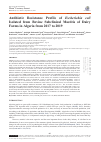 Научная статья на тему 'Antibiotic Resistance Profile of Escherichia coli Isolated from Bovine Subclinical Mastitis of Dairy Farms in Algeria from 2017 to 2019'