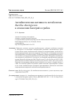 Научная статья на тему 'АНТИБИОТИЧЕСКАЯ АКТИВНОСТЬ МЕТАБОЛИТОВ BACILLUS THURINGIENSIS В ОТНОШЕНИИ БАКТЕРИЙ И ГРИБОВ'