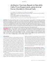 Научная статья на тему 'Antitumor vaccines based on dendritic cells: from experiments using animal tumor models to clinical trials'