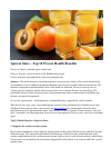 Научная статья на тему 'Apricot Juice – Top 10 Proven Health Benefits'