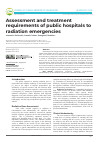 Научная статья на тему 'Assessment and treatment requirements of public hospitals to radiation emergencies'