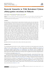 Научная статья на тему 'Bacterial Stomatitis in Wild Reticulated Pythons (Malayopython reticulatus) in Malaysia'