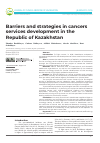 Научная статья на тему 'Barriers and strategies in cancers services development in the Republic of Kazakhstan'