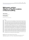 Научная статья на тему 'Bibliometric analysis: Аdoption of big data analytics in financial auditing'