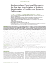 Научная статья на тему 'Biochemical and functional changes in the eye as a manifestation of systemic degeneration of the nervous system in parkinsonism'