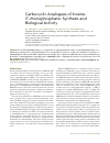 Научная статья на тему 'Carbocyclic analogues of inosine-5’-monophosphate: synthesis and biological activity'