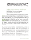 Научная статья на тему 'CHARACTERIZATION OF THE C6D7-RBD HUMAN MONOCLONAL ANTIBODY SPECIFIC TO THE SARS-COV-2 S PROTEIN RECEPTOR-BINDING DOMAIN'