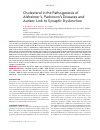Научная статья на тему 'Cholesterol in the pathogenesis of Alzheimer’s, Parkinson’s diseases and autism: link to synaptic dysfunction'