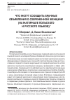 Научная статья на тему 'Что могут сообщить брачные объявления о современной женщине (на материале польского и русского языков)'