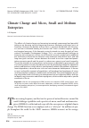 Научная статья на тему 'CLIMATE CHANGE AND MICRO, SMALL AND MEDIUM ENTERPRISES'