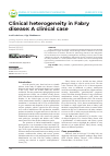 Научная статья на тему 'Clinical heterogeneity in Fabry disease: A clinical case'