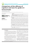 Научная статья на тему 'Comparison of the efficacy of LigaSure and laser for grade 2-3 hemorrhoids'
