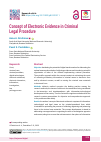 Научная статья на тему 'Concept of Electronic Evidence in Criminal Legal Procedure'
