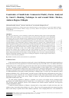 Научная статья на тему 'Constraints of Small-Scale Commercial Poultry Farms Analyzed by Garett’s Ranking Technique in and around Debre Markos, Amhara Region, Ethiopia'