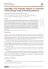 Научная статья на тему 'Controlling Food Poisoning Bacteria in Fermented Chicken Sausage Using Lactobacillus plantarum'
