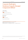 Научная статья на тему 'Corporate Bankruptcy Prediction Using the Principal Components Method'