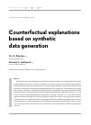 Научная статья на тему 'Counterfactual explanations based on synthetic data generation'