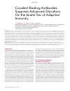 Научная статья на тему 'Covalent binding antibodies suppress advanced glycation: on the innate Tier of adaptive immunity'