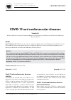 Научная статья на тему 'COVID-19 and cardiovascular diseases'