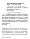 Научная статья на тему 'Cytomegalovirus in plasma of acute coronary syndrome patients'