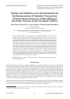 Научная статья на тему 'DESIGN AND VALIDATION OF A QUESTIONNAIRE FOR THE MEASUREMENT OF STUDENTS’ PERCEPTIONS OF INTERCULTURAL PRACTICES WITHIN BILINGUAL SECONDARY SCHOOLS IN THE EUROPEAN CONTEXT'