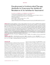 Научная статья на тему 'DEVELOPMENT OF ANTIMICROBIAL THERAPY METHODS TO OVERCOME THE ANTIBIOTIC RESISTANCE OF ACINETOBACTER BAUMANNII'
