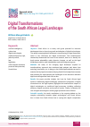 Научная статья на тему 'Digital Transformations of the South African Legal Landscape'