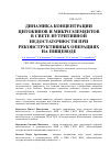 Научная статья на тему 'Динамика концентрации цитокинов и микроэлементов в свете нутритивной недостаточности при реконструктивных операциях на пищеводе'