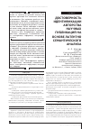 Научная статья на тему 'Достоверность идентификации авторства научных публикаций на основе латентно семантического анализа'