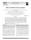 Научная статья на тему 'Effect of Lithium Toxicity in Broiler'