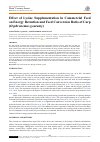 Научная статья на тему 'Effect of Lysine Supplementation in Commercial Feed on Energy Retention and Feed Conversion Ratio of Carp (Osphronemus gouramy)'