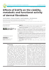 Научная статья на тему 'Effects of E407a on the viability, metabolic and functional activity of dermal fibroblasts'