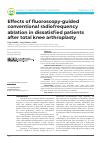 Научная статья на тему 'Effects of fluoroscopy-guided conventional radiofrequency ablation in dissatisfied patients after total knee arthroplasty'