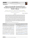 Научная статья на тему 'Effects of Lactobacillus-Fermented Feed on Production Performance and Carcass Quality of Broiler Chickens'