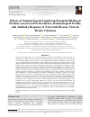 Научная статья на тему 'Effects of Natural Guard Liquid (an Essential Oil-Based Product) on Growth Performance, Hematological Profile, and Antibody Response to Newcastle Disease Virus in Broiler Chickens'