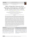 Научная статья на тему 'Effects of Palm (Elaeis Guineensis) Oil on Performance, Thermotolerance, and Welfare of Broiler Chickens in Heat Stress Condition'
