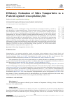 Научная статья на тему 'Efficiency Evaluation of Silica Nanoparticles as a Pesticide against Ctenocephalides felis'
