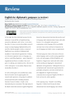 Научная статья на тему 'English for diplomatic purposes (a review)'