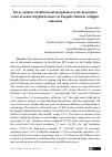 Научная статья на тему 'Error analysis of inflectional morphemes in the descriptive essay of senior English learners at Panjshir institute of higher education'